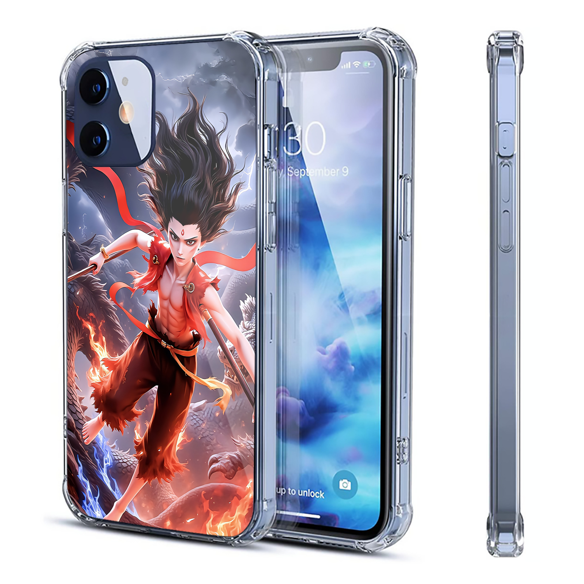 （画像用） Ne Zha 2 ナタ 魔童の大暴れ 【iPhone 12シリーズ対応】透明スマホケース（クリアソフトケース）
